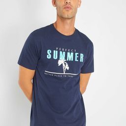 KIABI Typography Printed Cotton T-shirt-image-27