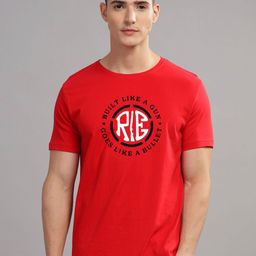ADRO Men Typography Printed Applique T-shirt-image-87