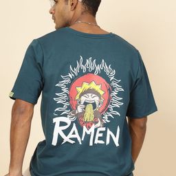 Rigo Printed Drop-Shoulder Sleeves Oversized Fit Cotton T-shirt-image-96