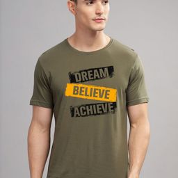 ADRO Men Typography Printed Applique T-shirt-image-31