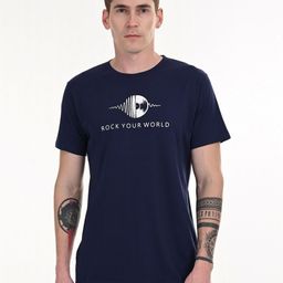 Masculino Latino Plus Men Typography Printed Applique T-shirt-image-79