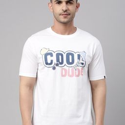 Bushirt Men White Printed Pure Cotton T-shirt-image-79