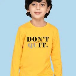 NUSYL Boys Typography Printed Cotton T-shirt-image-92