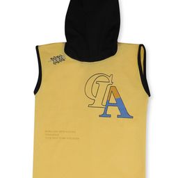 earth conscious Boys Yellow Typography Printed T-shirt-image-79