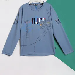 V-Mart Boys Typography Printed Round Neck Regular T-shirt-48