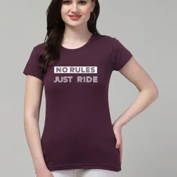 Trend Level Round Neck Short Sleeves Typography Printed Cotton T-shirt-image-38