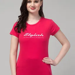 Trend Level Typography Printed Pure Cotton T-shirt-42