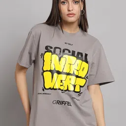 GRIFFEL Printed Drop-Shoulder Sleeves Oversized Cotton T-shirt-image-24