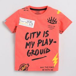 Ginie Boys Typography Printed Pure Cotton T-shirt-image-43