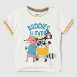 max Boys Typography Printed Applique T-shirt-image-89