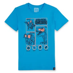 Gini and Jony Boys Graphic Printed Cotton T-shirt-95