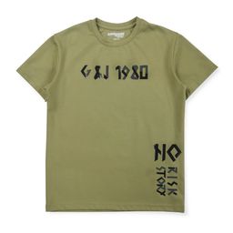 Gini and Jony Boys Typography Printed Round Neck Short Sleeves Cotton T-shirt-25