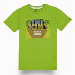 Gini and Jony Boys Typography Printed Round Neck Cotton T-shirt-image-64