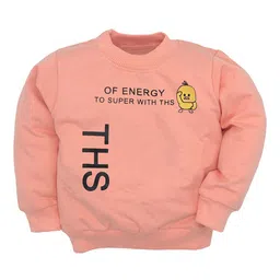 BAESD Infants Typography Printed Cotton Pullover Sweatshirt-43
