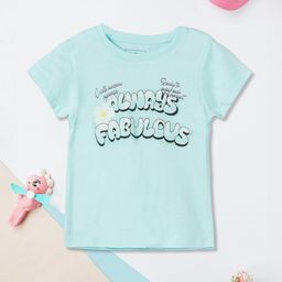 max Girls Typography Printed Applique T-shirt-image-83