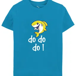 Zeezeezoo Kids Shark Do Do Do Printed Pure Cotton T-shirt-image-48