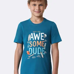 Van Heusen Boys Typography Printed Cotton T-shirt-picture-19