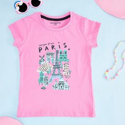 Pantaloons Junior Girls Printed Cotton T-shirt-picture-34