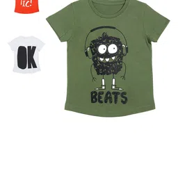 DOOR74 Girls Pack of 3 Printed T-shirt-picture-33