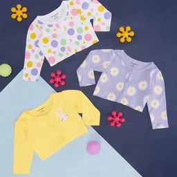 Pantaloons Baby Infant Girls Pack Of 3 Floral Printed T-shirt-picture-34