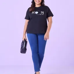 Big Hello - The Plus Life Typography Printed Cotton T-shirt-image-25