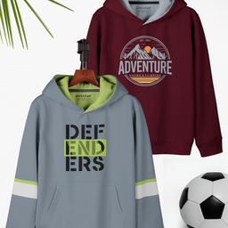 HELLCAT Girls Pack Of 2 Printed Hooded Sweatshirts-image-106