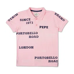 Pepe Jeans Boys Typography Printed Polo Collar Pure Cotton T-shirt-image-95