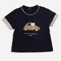 Chicco Infant Boys Graphic Printed Pure Cotton T-shirt-image-84