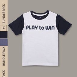 Jumping Joey Boys White & Black Pack Of 2 Pure Cotton T-shirt-image-19
