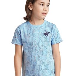 Beverly Hills Polo Club Boys Printed Pure Cotton Applique Casual T-shirt-image-100
