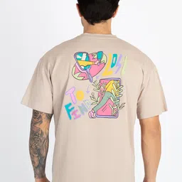 Status Quo Graphic Printed Pure Printed Cotton Oversized T-shirt-image-8