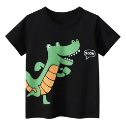 LULU & SKY Boys Printed Organic Cotton Applique T-shirt-image-19