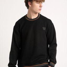 THE BEAR HOUSE Self Design Round Neck Sweatshirt-image-99