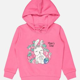 Bodycare Kids Girls Graphic Printed Hooded Pullover Sweatshirt-30