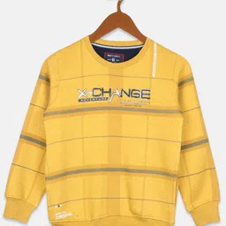 Monte Carlo Boys Mustard Checked Sweatshirt-image-67
