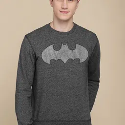 Free Authority Batman Printed Round Neck Long Sleeves Pullover-image-74