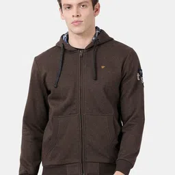 t-base Men Brown Hooded Sweatshirt-image-52