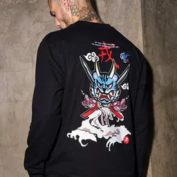 Bonkers Corner Graphic Printed Cotton Sweatshirt-image-98