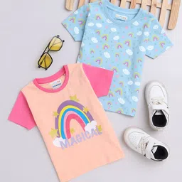 BUMZEE Girls Pack Of 2 Cotton T-shirts-picture-52