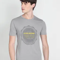 Flying Machine Brand Logo Printed Cotton T-shirt-image-93