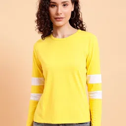 MINT STREET Striped Round Neck Pure Cotton T-shirt-picture-36