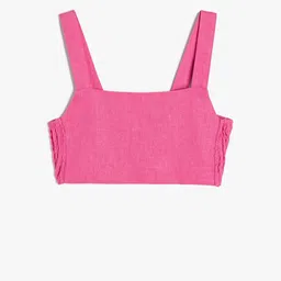 Koton Girls Linen Shoulder Straps Sleeveless Casual Top-picture-58