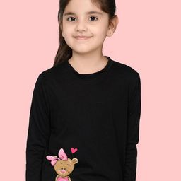 NUSYL Girls Teddy Bear Printed Long Sleeves T-shirt-image-31