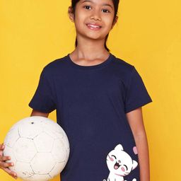 NUSYL Girls Printed Round Neck T-shirt-picture-30