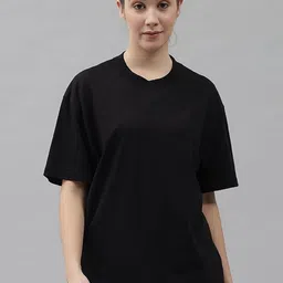 GRIFFEL Drop Shoulder Sleeves Cotton Oversized T-shirt-image-19
