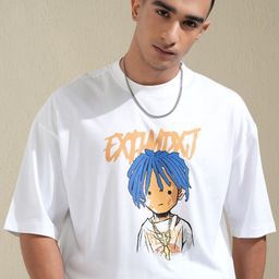 HIGHLANDER Men Graphic Printed Graphic Print Others Round Neck Cotton Oversized T-Shirt-image-17