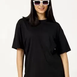 Imsa Moda Drop-Shoulder Sleeves Oversized Cotton T-shirt-picture-15