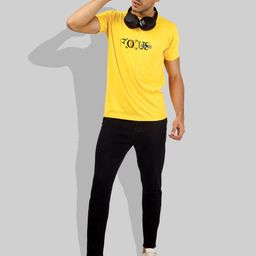 Greylongg Men Round Neck Typography Printed T-shirt-image-71