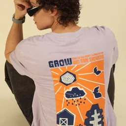 recast Graphic Printed Drop-Shoulder Sleeves Bio Finish Pure Cotton Oversized T-shirt-picture-12