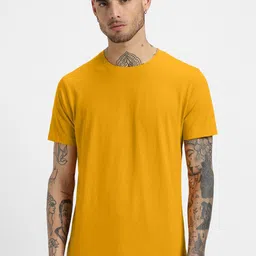 VEIRDO Round Neck Short Sleeves Pure Cotton T-shirt-image-89